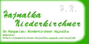 hajnalka niederkirchner business card